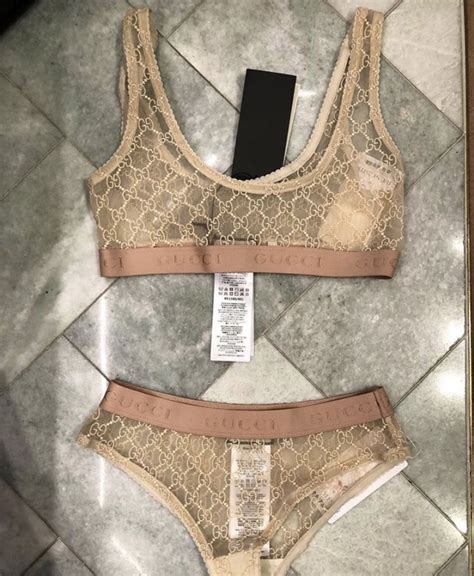 gucci lingerie and nightware|luxury bra and panty sets.